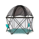 Baby Delight Go With Me Eclipse Mesh Portable Playard | Playpen | Sun Canopy | Indoor and Outdoor | Watercolor Stripe Base by TinyTreasures Baby Boutique