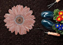 NAT & Jules Gerbera Daisy Flower Shaped Dimensional Indoor Outdoor 12 inch Cast Resin Decorative Garden Stepping Stone, Patio, Walkway Sculpture Yard Art, Terracotta by CozyNest Decor