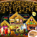 Hezbjiti 2Pack Total 800LED Ice Lights 32.8FT Christmas Lights String Lights Outdoor Decoration 8 Modes 75 Drops Fairy Lights for Eaves Party Yard Garden Xmas Decor by GreenHaven Gardens
