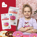 BioSwiss Bandages, Donut Shaped Self Adhesive Bandage, Latex Free Sterile Wound Care, Fun First Aid Kit Supplies for Kids, 50 Count by TinyTreasures Baby Boutique