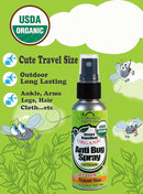 US Organic Mosquito Repellent Anti Bug Outdoor Pump Sprays, USDA Certification, Cruelty Free, Proven Results by Lab Testing, Deet-Free (2 oz - Value 2 Pack) by TinyTreasures Baby Boutique