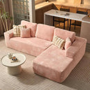 ovios 104" Cloud Sectional Couch with L-Shape Chaise,Modern Modular Sofa with Deep Seat, Upholstered Couches for Living Room Bedroom,No Assembly Required, Pink (Plush Corduroy Fabric) by CozyNest Decor