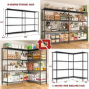 REIBII 69.8" W Storage Shelves 1250LBS Wire Shelving Unit 4 Tier Metal Shelving for Storage Rack Shelves Adjustable Heavy Duty Garage Shelf Pantry Shelves Kitchen Shelving, 69.8"Wx15.8"Dx62.9"H,Black by CozyNest Decor