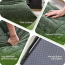 Bean Bag Chairs for Adults Giant Bean Bag Chair Memory Foam BeanBag Chair Big Bean Bag Sofa with Filler Faux Fur Fireside Beanbags Lazy Sofa for Living Room Bedroom Dorm Office (Green Chenille) by CozyNest Decor