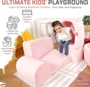 Foam Climbing Blocks for Toddlers 1-3 - Climb and Crawl Activity Playset - Indoor Activity Play Structure for Toddlers - Foam Soft Play Set for Babies - 5 PCS - Balls NOT Included - Pink by TinyTreasures Baby Boutique