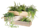 20" Rectangular Rustic Wood Planter with Handle and Plastic Liner l Rustic Whitewash l Country Style, Home and Wedding Decorations, Garden Ornaments (20x4 w Handle Set of 2, Whitewash) by GreenHaven Gardens
