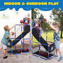 JOYIN Arcade Basketball Game Set with 4 Balls and Hoop for Kids 3 to 12 Years Old Indoor Outdoor Sport Play - Easy Set Up - Air Pump Included - Ideal for Competition by TinyTreasures Baby Boutique