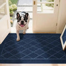 JSEI Dirt Trapper Door Mat 36"x60", Non-Slip Washable Entryway Mats, Dog Door Mat, Stain Resistant and Absorbent Floor Mats, Low Profile Welcome Mat for Front Back Door, Navy Blue by CozyNest Decor