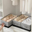 linen closet organizers and storage, 3 Pack Large Storage Baskets, Washable, Clothing Storage Bins with Handle, Closet Organizer for Storage Sweater,Sheets (gray black, 16"x9½"x6¾") by CozyNest Decor