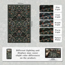 3x5 Black Boho Floral Vintage Area Rug,Soft Lightweight Low Pile Non-Shedding Carpet,Machine Washable Stain Resistant & Non-Slip for Entryway,Bedroom, Kids Room,Living Room by TinyTreasures Baby Boutique