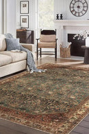 Keen Home Design 5x7 Rug - Machine Washable Area Rug with Non-Slip Backing, Ideal for Living Room, Dining Room, Bedroom - Vintage, Easy Clean, Durable, Low Pile Rug - (5' x 7') by CozyNest Decor