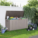 75 Gallon Resin Deck Box, Lockable Patio Outdoor Storage Box for Furniture, Garden Tools and Tools Storage, Waterproof Outside Storage Boxes - Grey by GreenHaven Gardens
