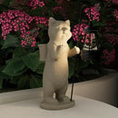 Solar Powered Garden Resin Statue Lights, 10 Inch Waterproof Outdoor Animal Cute Cat Figurine Lights, Suitable for Patios, Balconies, Lawns, Courtyards, Etc.(Basket) by GreenHaven Gardens
