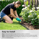 Worth Galvanized Steel Landscape Edging 8" x50' Metal Garden Edging Roll Flexible Bender Border with 16Pcs Stakes for Lawn, Flower Bed Edges, Black by GreenHaven Gardens