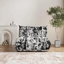 Bean Bag Chair, Fireside Chair Bean Bag Sofa Large Bean Bag Chair for Adults, Bean Bag Chairs for Teens with High Density Comfortable Foam, Memory Foam Bean Bag for Living Room, Bedroom(Black Pattern) by CozyNest Decor