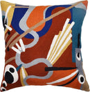 Kandinsky Modern Throw Pillow Cover - Red Intuitive | Abstract Pillow | Modern Couch Pillow| Contemporary Pillows | Outdoor Pillow | Mid Century Chair Cushions | Handmade Wool Size 18x18 by CozyNest Decor