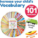 Advanced Flash Cards for Toddlers 3-5 Years – 101 Flashcards – Preschool Flash Cards – Kindergarten Flash Card for Kids – Toddler Learning – Educational Gift - for Ages 3, 4, 5 & 6 by TinyTreasures Baby Boutique