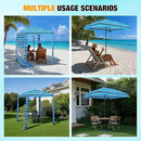 HOMEDEMO Beach Canopy UPF 50+, 6'×6', Easy Set up and Take Down Tent with Sand Pockets, Side Wall Shade Wind Waterproof for Kids, Family & Friends by TinyTreasures Baby Boutique