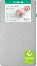 Newton Baby Crib Mattress and Toddler Bed - Waterproof - Ultra-Breathable Proven to Reduce Suffocation Risk, 100% Washable, Better Than Organic, 2-Stage Removable Cover, Deluxe 5.5" Thick Grey by TinyTreasures Baby Boutique