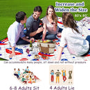 Extra Large Picnic Blanket Waterproof,80"x 80"Foldable Machine Washable Beach Blanket,Outdoor Blanket for 6-8 Adults,Suitable for Indoor Crawling,Park Beach,Camping,Hiking,Family Travel(Blue,Red) by TinyTreasures Baby Boutique