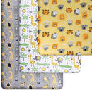 Fitted Nautical Crib Sheets (3 Pack) by GROW WILD - Jersey Knit Cotton Crib Sheet for Boys, Toddler Bed Mattress & Baby Boy Crib Bedding Set, 52” x 28” x 9” Crib Sheets (Safari Animals) by TinyTreasures Baby Boutique