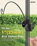iBorn Bird Feeders Hangers for 1” Pole Stand Station Outdoor Hanging Hooks for Humming Bird Feeders for Outside Plant Hanger Hook Bracket Kit 12.2 Inch Long Metal Hooks for 1 Inch Pole, Pack of 2 by GreenHaven Gardens