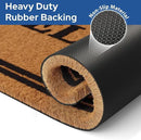 Barnyard Designs Natural Coco Coir Heavy Duty Backing Doormat - Large Cute Non-Slip Front Door Welcome Mat for Outside Entrance or Porch Entry, Brown (30x48, Welcome) by CozyNest Decor