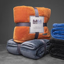 Mellowdy Extra Thick Hearty Plush Flannel Blanket (Burnt Orange, 60x80) - 500GSM Twin Size Warm Blanket for Winter, Fall | Soft, Fluffy, Cuddly, Perfect for Bed, Oversized Throw for Couch, Sofa by CozyNest Decor