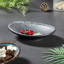 Oval Ceramic Decorative Bowl, Key Dish for Entryway Table, Small Home Decor Accent, Trinket Tray for Office Home Decor Gift (10'' Snowflake Gray without Glaze Layer) by CozyNest Decor