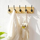 Dseap Coat Rack Wall: Patented, Heavy-Duty, 5-Double-Hooks Wooden Wall Mounted Coat Rack Coat Hanger Hook Rail for Winter Coats Hat Jacket Clothing, Light Brown, Pack of 2 by CozyNest Decor