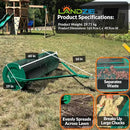 LANDZIE Lawn and Garden Spreaders - 60 x 20 Inch Tow-Behind Compost and Peat Moss Spreader for Large Lawns Commercial Landscaping - Effortlessly Spread Perfect Layer of Topdressing - Large Lawn Care by GreenHaven Gardens