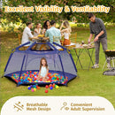 Alvantor Baby Playpen Play Yard 84"x84"x44”Large Pop Up Playpen Foldable Play Tent Indoor & Outdoor Kids Tent Lightweight Safe Space Canopy for Infants Toddlers Pets, Navy by TinyTreasures Baby Boutique