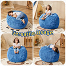 Bean Bag Chairs Teardrop Bean Bag Chair Beanbag Chair with Memory Foam Filled Machine Washable Cover for Living Room, Bedroom (Small,Blue) by TinyTreasures Baby Boutique