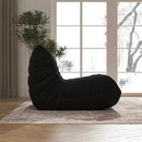 Bean Bag Chair, Memory Foam Bean Bag Sofa Large Bean Bag Chair for Adults, Bean Bag Chairs for Teens with High Density Comfortable Foam, Bean Bag for Living Room, Bedroom (Black) by CozyNest Decor