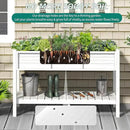 YITAHOME 48x18x30in Raised Garden Bed, Weather Resistant Poly Lumber Planter Box with Legs & Storage Shelf, Elevated Garden Bed for Yard, Garden, Balcony - White by GreenHaven Gardens