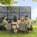 Casaphoria Metal Raised Garden Bed with Trellis and Wheels, 72"x35"x16" Planter Box for Climbing Plants, Vegetables & Vines, Features Drainage Holes and Privacy Screen (Black-Spring) by GreenHaven Gardens