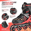 2PM SPORTS Vinal Girls Adjustable Flashing Inline Skates, All Wheels Light Up, Fun Illuminating Skates for Kids Men Adult Women and Boys by TinyTreasures Baby Boutique