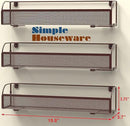 Simple Houseware Wall Mounted Spice Rack Shelves Organizer, Bronze, 3-Pack by CozyNest Decor