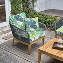 LVTXIII Outdoor Deep Seat Cushion Patio Seat and Back Cushion Set Seasonal Chair Cushion for Dining Arm Chairs, Wicker Chairs and Garden Furniture Decoration, 22"x22"x4", Islamorada Blue Green by GreenHaven Gardens