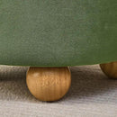 Furniliving Upholstered Button Tufted Round Ottoman, Velvet Storage Ottomans Round, Removable Lid Convenient Footstools, Bedroom Ottoman with Storage for Vanity, Living Room, Green by CozyNest Decor