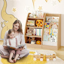 4 Tier Kids Bookshelf Set of 2,4 Layer Sling Kids Book Shelf for Kids Rooms,Wood Children Bookcase,Baby Storage Book Rack,Toddler Bookshelf, Book and Toy Organizer,Book Display Shelf for Nursery by TinyTreasures Baby Boutique