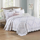 MarCielo 3-Piece 100% Cotton Oversized Bedspread Lightweight Quilt Coverlet Embroidery Farmhouse Bedding Set (TC Colorful White, Oversized King (118"x106")) by CozyNest Decor
