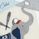 Lambs & Ivy Hall of Fame Sports Animals 5-Piece Crib Bedding Set - Gray/Blue by TinyTreasures Baby Boutique