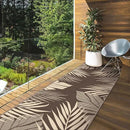 GENIMO Outdoor Rug 2.5' x 8' Waterproof for Patios Clearance, Reversible Outdoor Plastic Straw Camping Rug Carpet, Large Area Rugs Mats for RV, Camper, Deck, Balcony, Porch, Beach, Coffee&Beige by CozyNest Decor