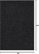 CAMILSON Easy Jute Rug 5x7, Indoor Outdoor Dark Gray Black Farmhouse Area Rugs for Living Room Patio and Kitchen Rug, Solid Boho Woven Design, Easy-Cleaning, Washable Outside Carpet Alfombras (5 x 7) by CozyNest Decor