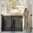 Retractable Baby Gates for Stairs, 55" Wide Baby Gate Dog Gate, 41" Tall Retractable Pet Gate for Doorways, Child Safety Gates Mesh Gate with Fiberglass Rods for Stairways, Hallways, Indoor/Outdoor by TinyTreasures Baby Boutique