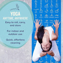 NewMe Fitness Yoga Mat for Women and Men - Large, 5mm Thick, 68 Inch Long, Non Slip Exercise Mats w/ 70 Printed Yoga Poses for Pilates, Workout and Stretching - Home and Gym Essentials by TinyTreasures Baby Boutique