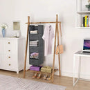 MAX Houser 6 Tier Shelf Hanging Closet Organizer, Closet Hanging Shelf with 2 Sturdy Hooks for Storage, Foldable (Grey-D3) by CozyNest Decor
