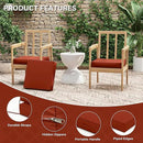 Patio Chair Cushions 17 X 16 X 3 Inch Waterproof Outdoor Seat Cushions for Patio Furniture, Outdoor Sofa Couch Pads with Ties & Handle, Set of 2, Terra Red by GreenHaven Gardens