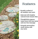 Let's Make Memories Personalized Mosaic Garden Stone - for Grandma, Mom – Small Stone - Personalize Message by CozyNest Decor